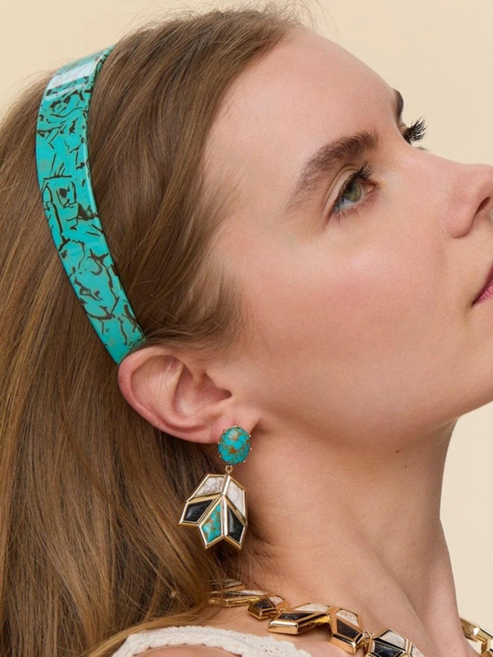 Lele Sadoughi Turquoise Emma Acetate Headband ! NWT